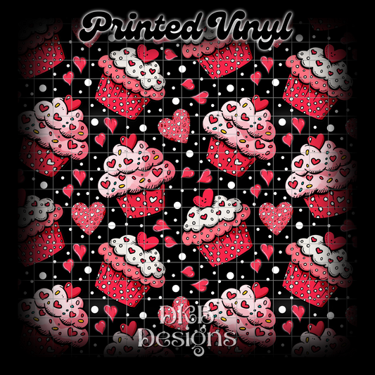 Heart cake Printed Vinyl (5 color ways)