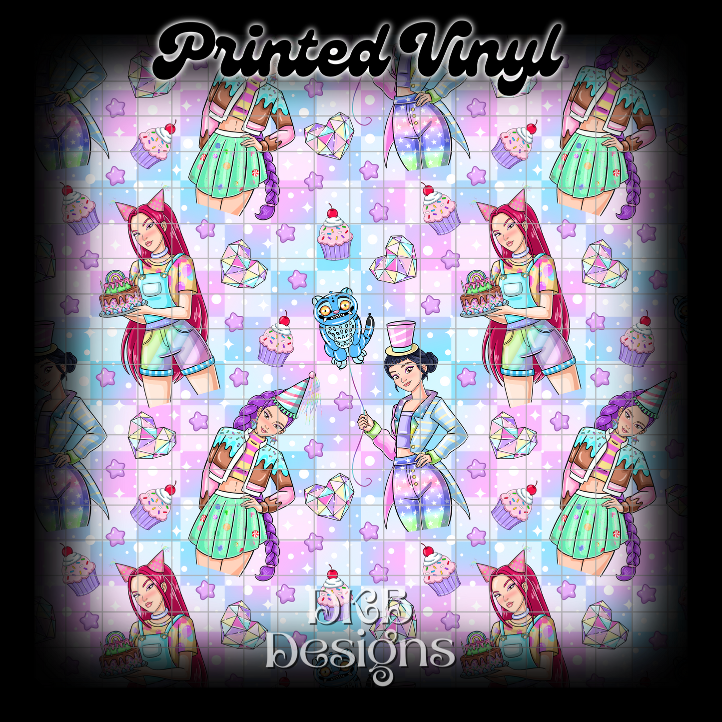 K Party Printed Vinyl (6 color ways)