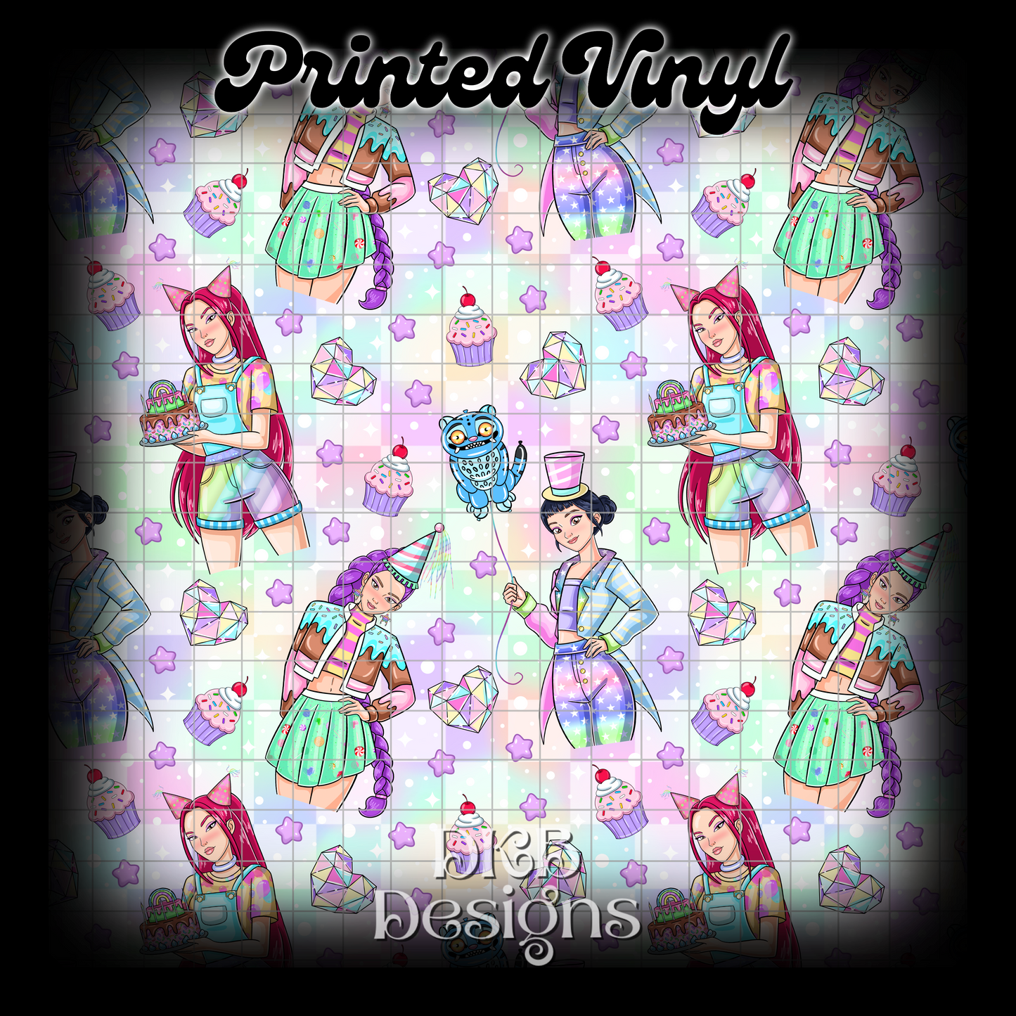 K Party Printed Vinyl (6 color ways)