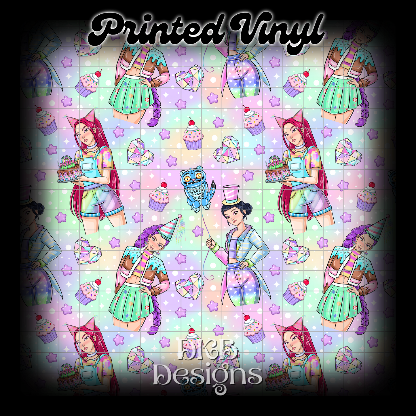 K Party Printed Vinyl (6 color ways)