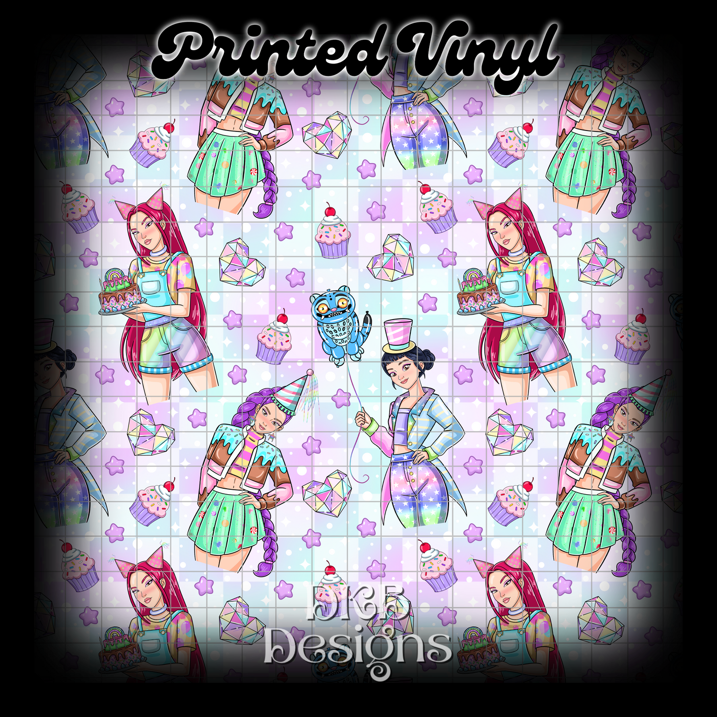 K Party Printed Vinyl (6 color ways)