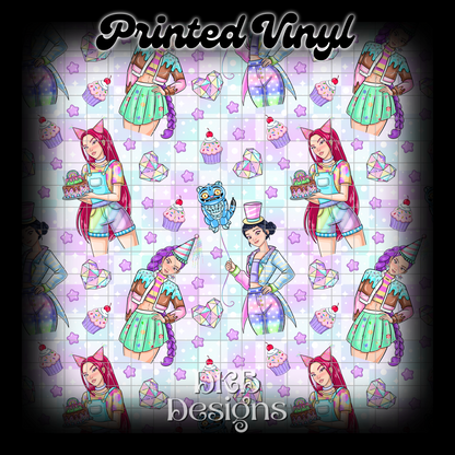 K Party Printed Vinyl (6 color ways)