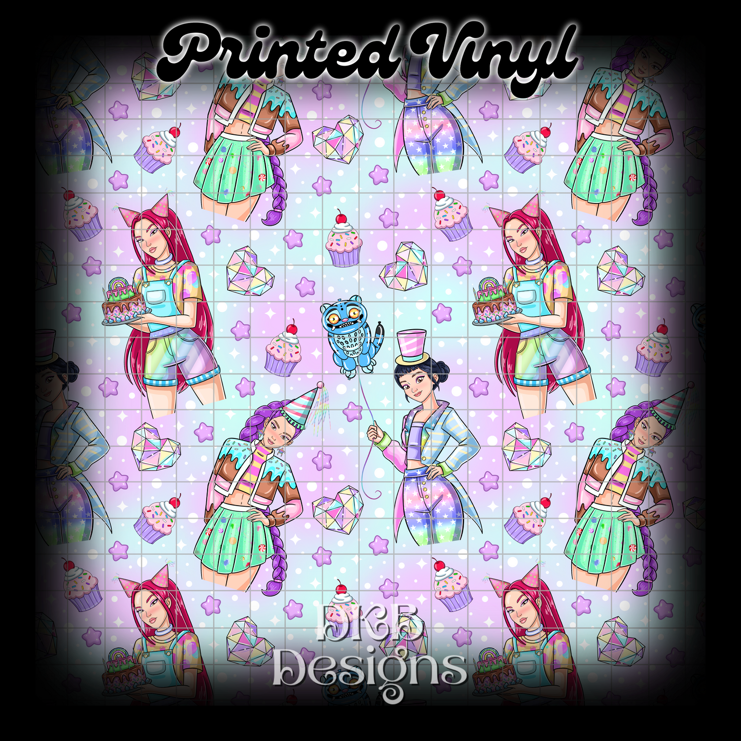 K Party Printed Vinyl (6 color ways)