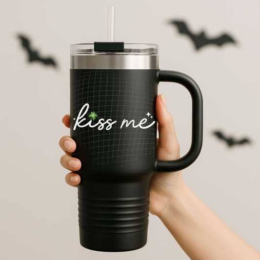 Kiss me white UV DTF