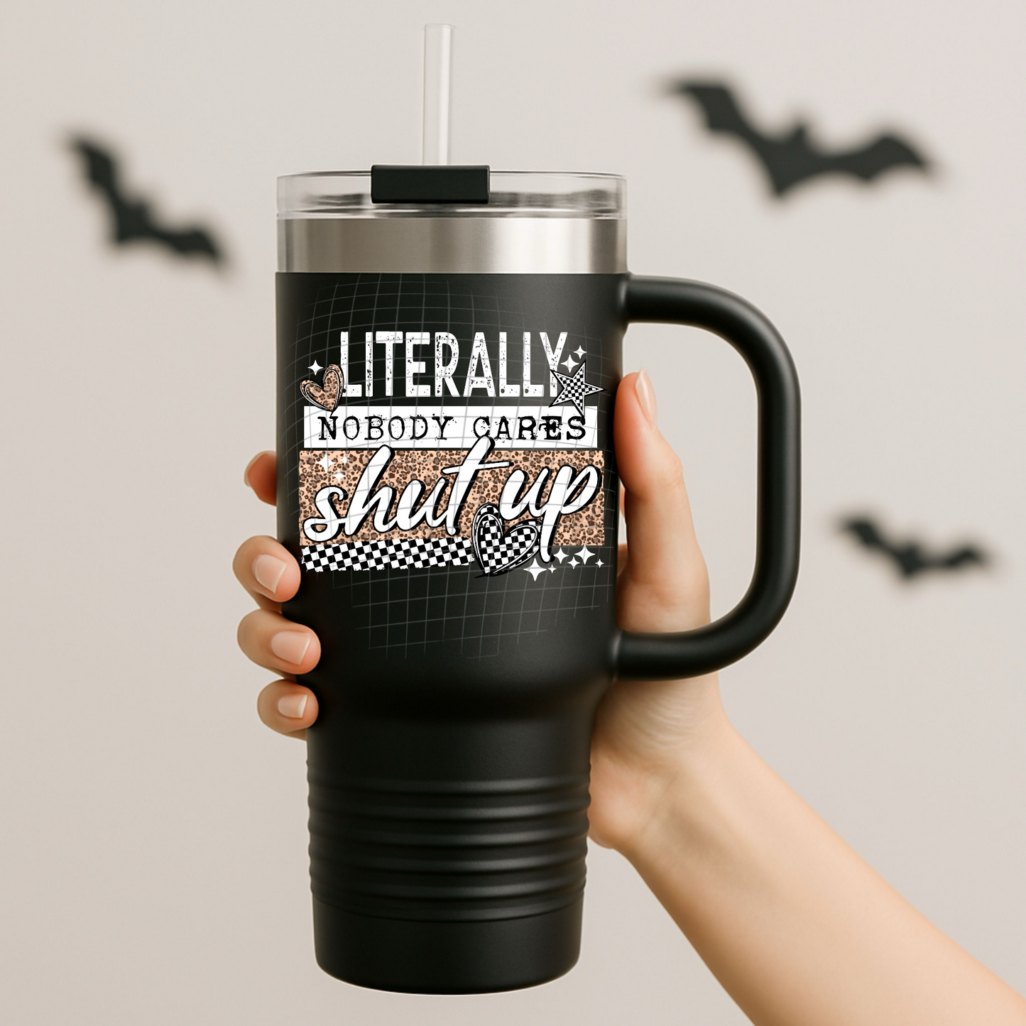 Nobody cares white UV DTF