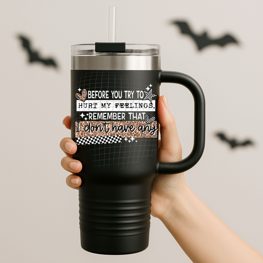 Hurt my feelings white UV DTF