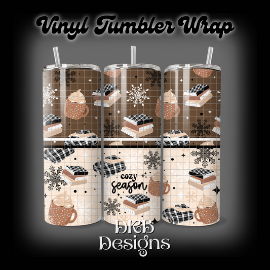 Cozy season books tumbler wrap