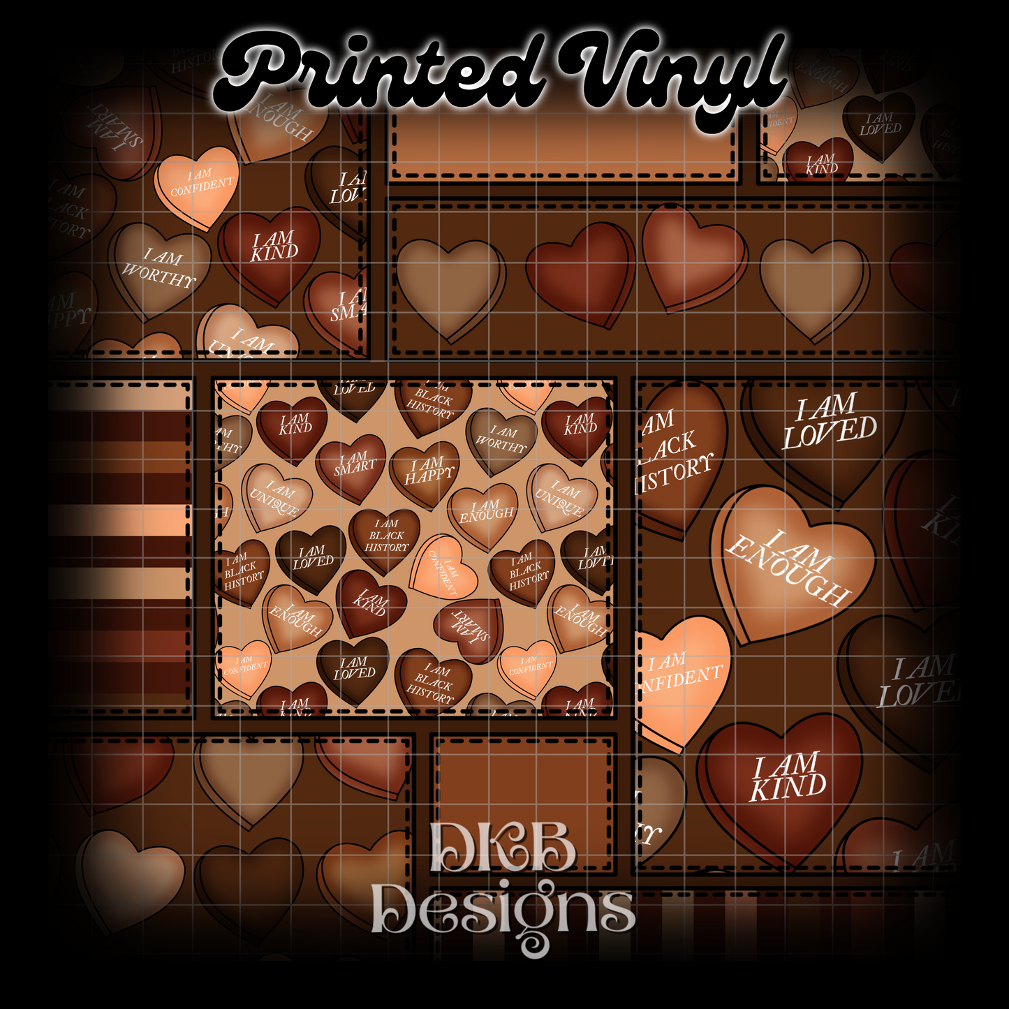 BHM affirmation hearts Vinyl