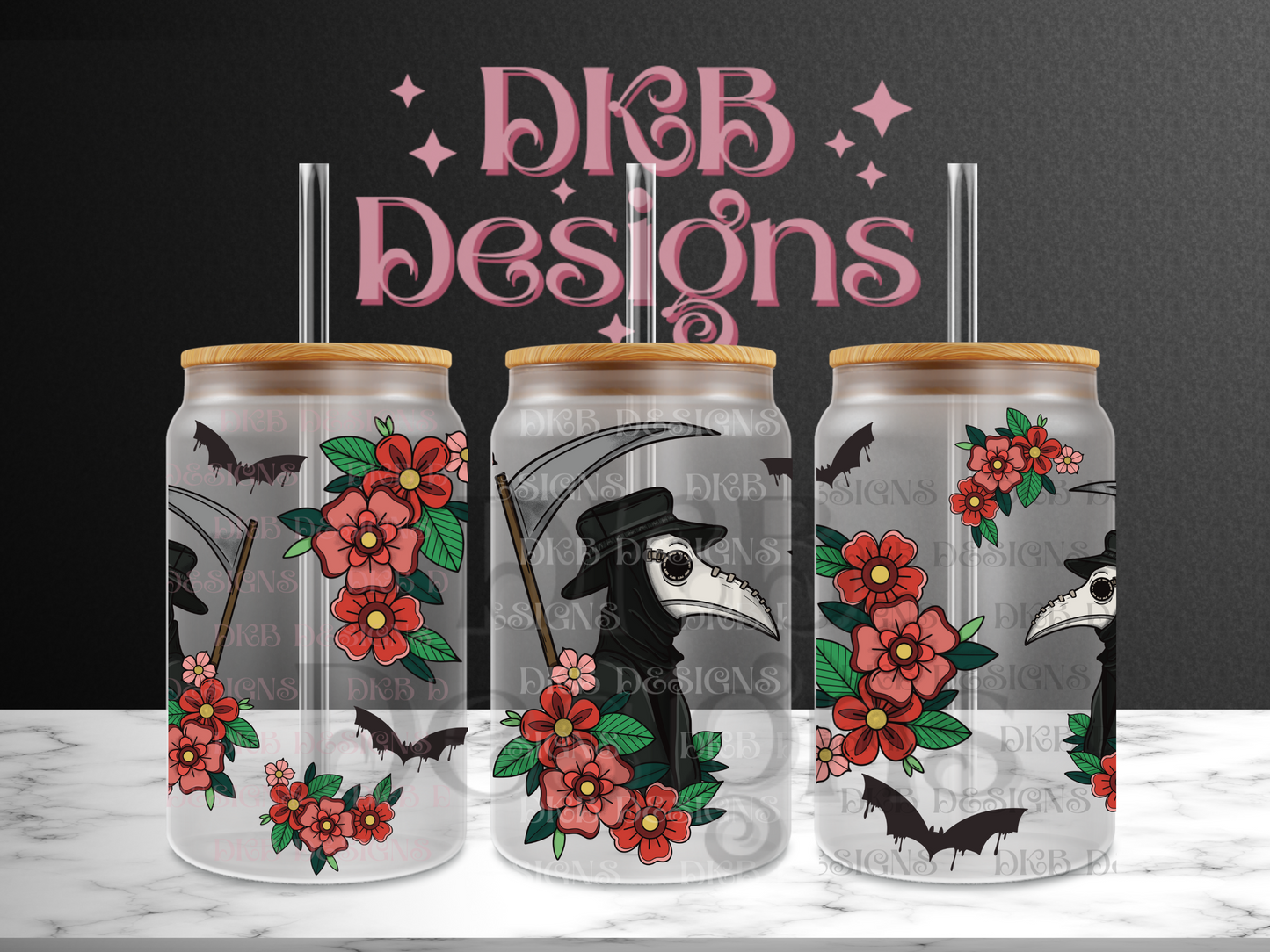 Doctor 16oz glass can UV DTF