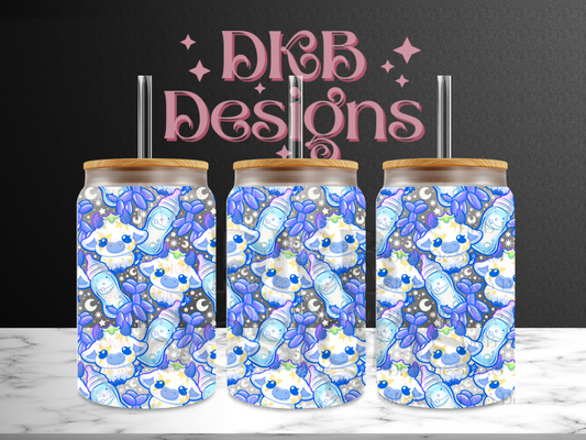 Milky Way cow 16oz glass can UV DTF