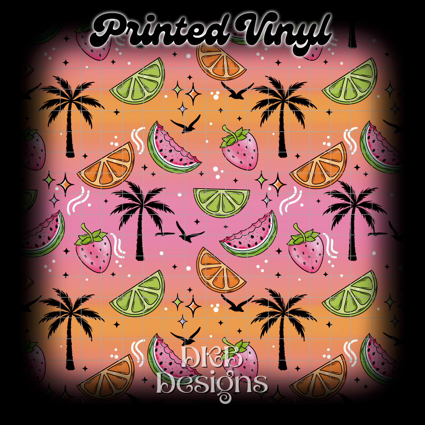 Summer days no words Printed Vinyl