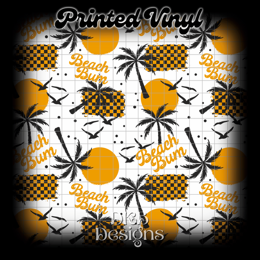 Beach bum Printed Vinyl