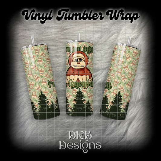 Bigfoot vinyl tumbler wrap