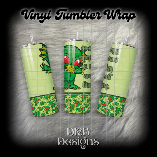 Cthulhu vinyl tumbler wrap