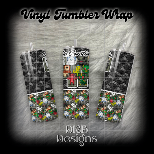 Cryptids vinyl tumbler wrap