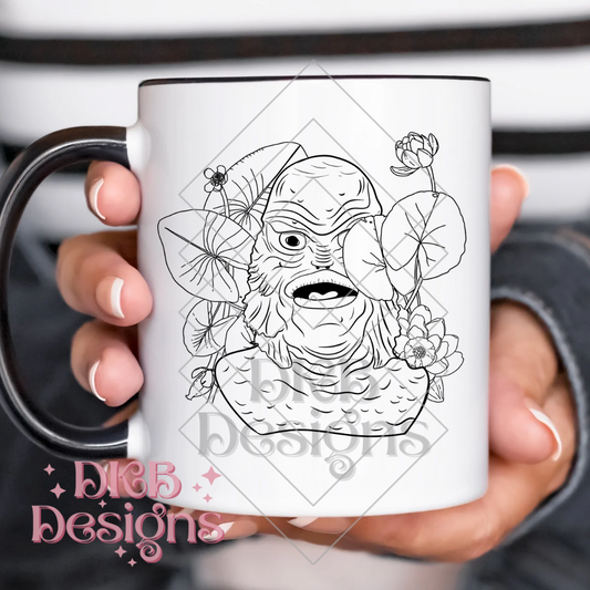 Swamp monster single color UV DTF