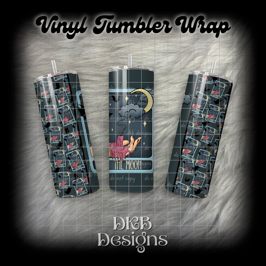 The moon 3 vinyl tumbler wrap