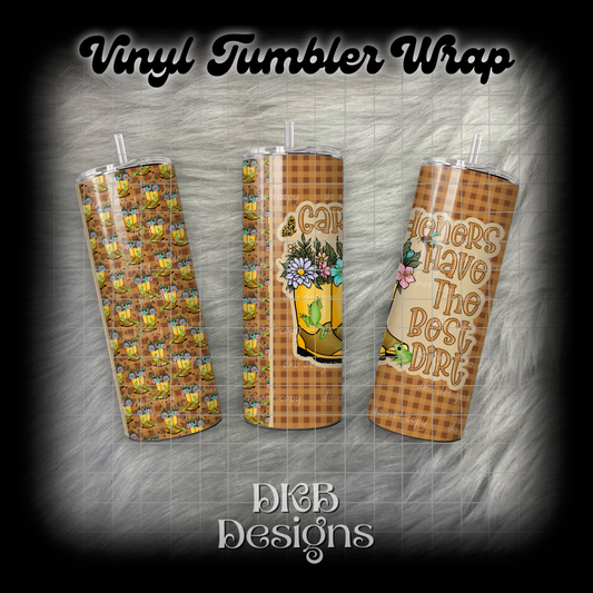 Gardeners vinyl tumbler wrap