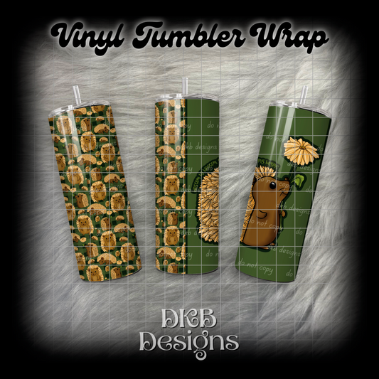 Growing and blooming vinyl tumbler wrap