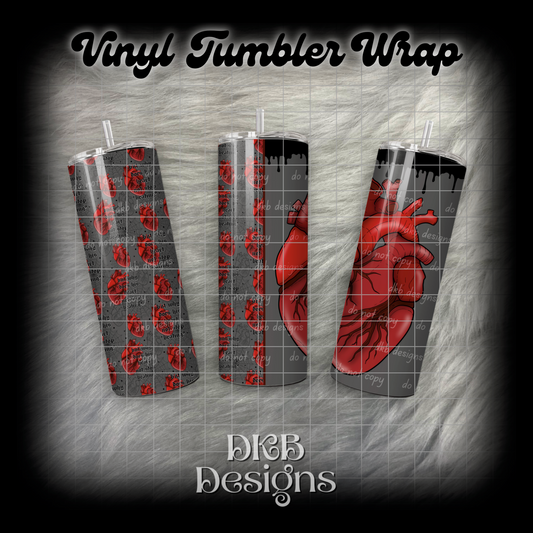 Not stop beating vinyl tumbler wrap