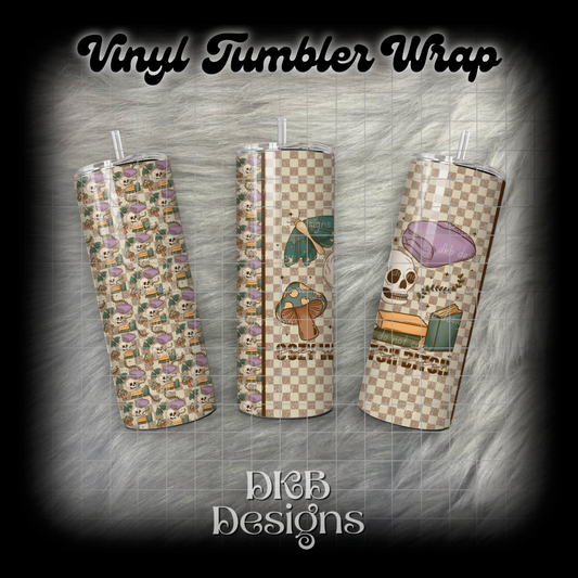 Cozy witch bitch vinyl tumbler wrap