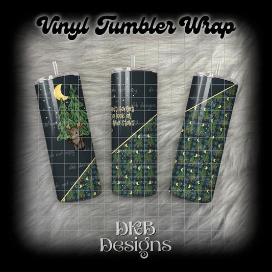 Look at the stars vinyl tumbler wrap