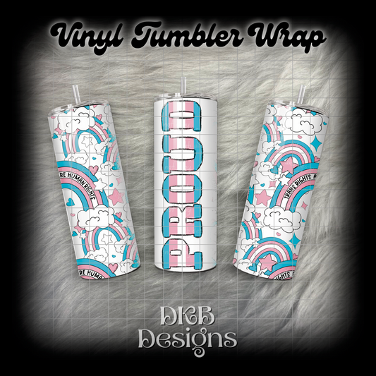 Proud vinyl tumbler wrap