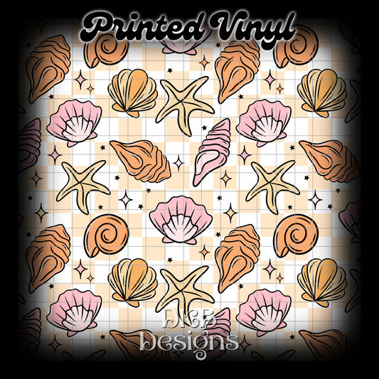Summer seashells Printed Vinyl