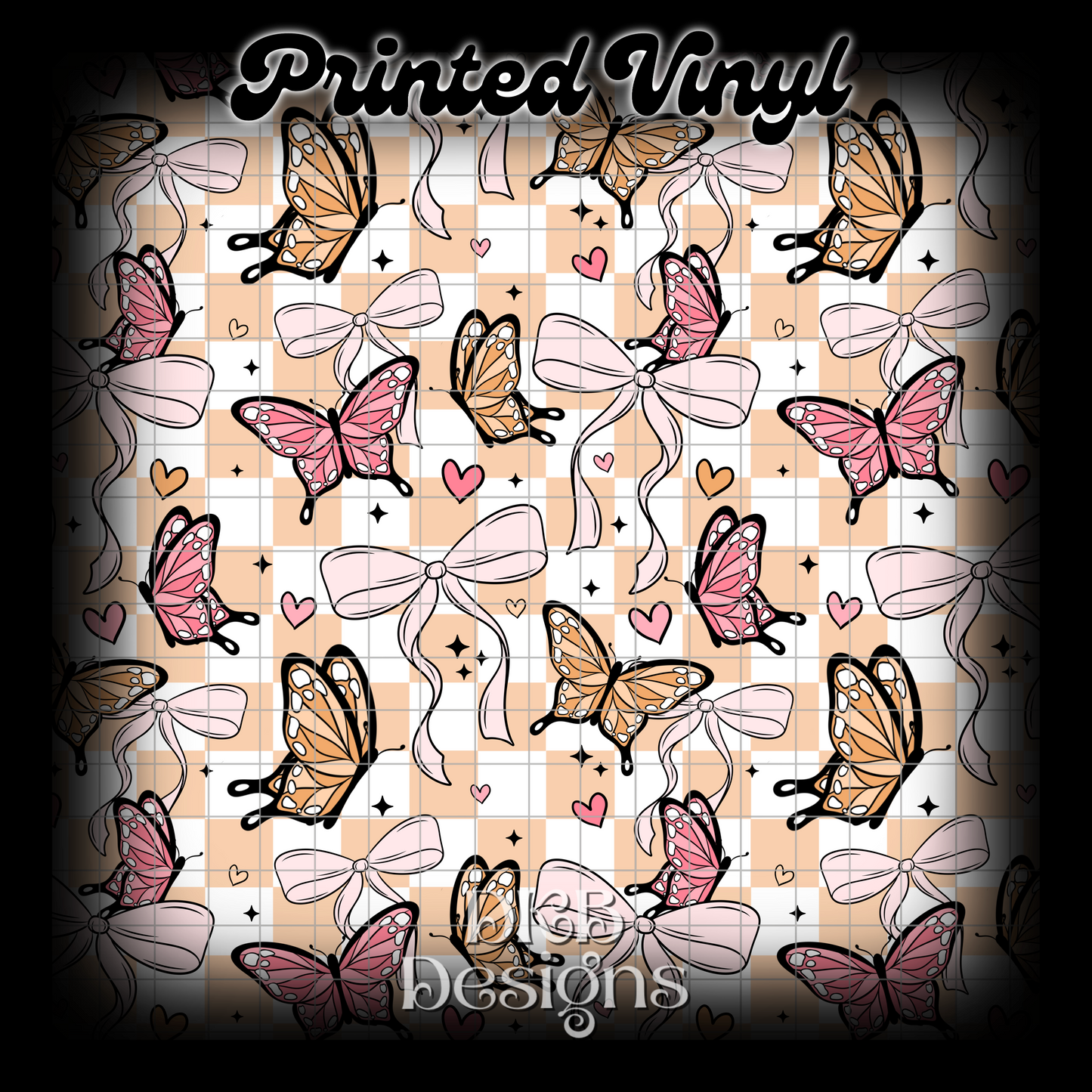 Bow butterfly Printed Vinyl