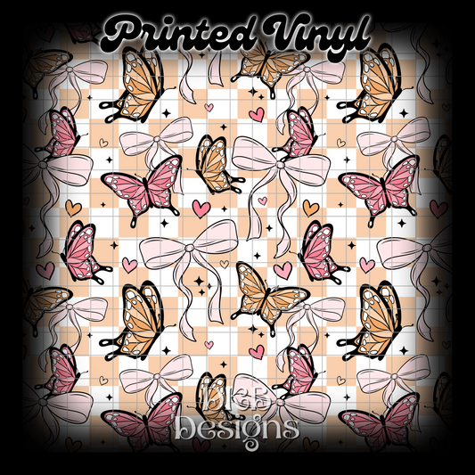 Bow butterfly Printed Vinyl