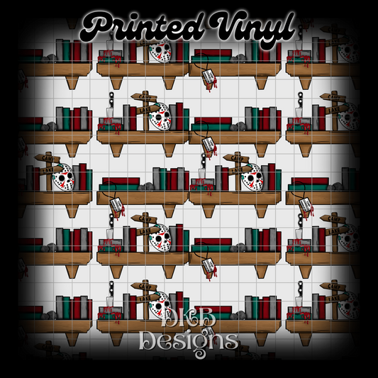 Horror shelf 1 Printed Vinyl