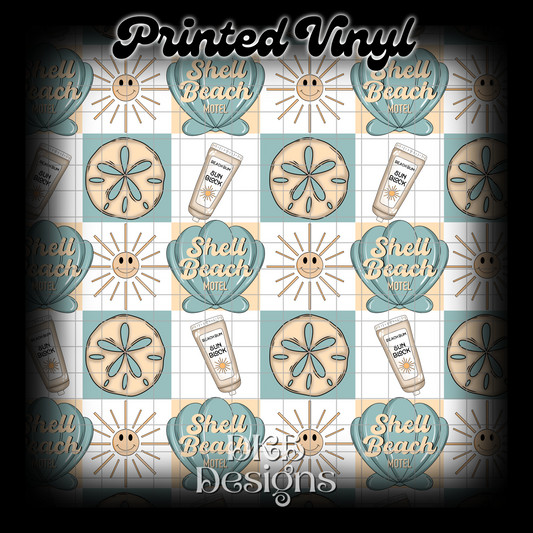 Beachy checker Printed Vinyl