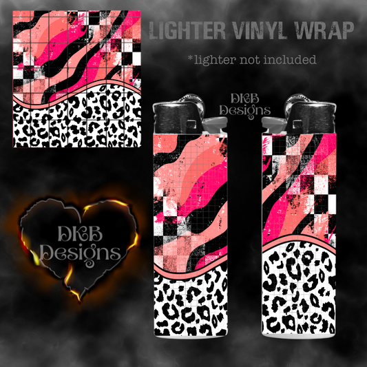 Grungy pink lighter vinyl wrap