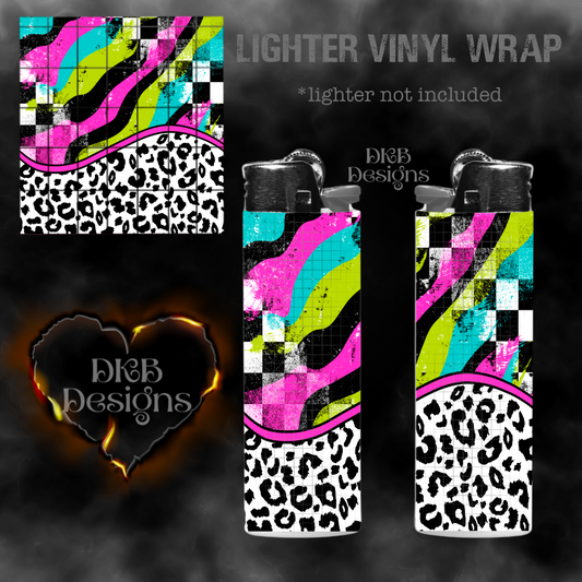 Grungy bright lighter vinyl wrap