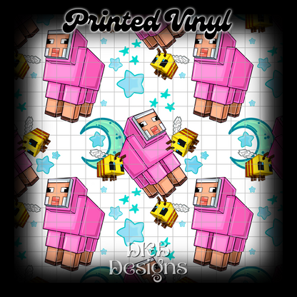 Square sheep Printed Vinyl (5 color ways)