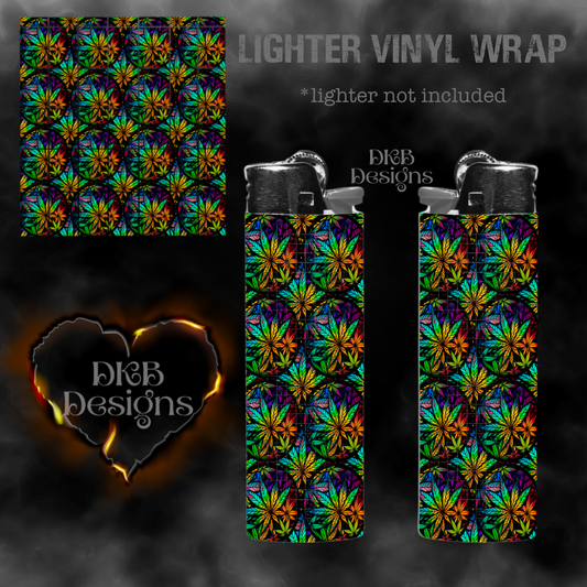Rainbow leaf lighter vinyl wrap