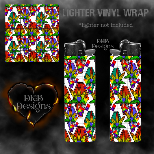 Rainbow leaf lighter vinyl wrap