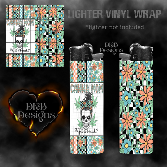 Canna mom get a break split 2 lighter vinyl wrap