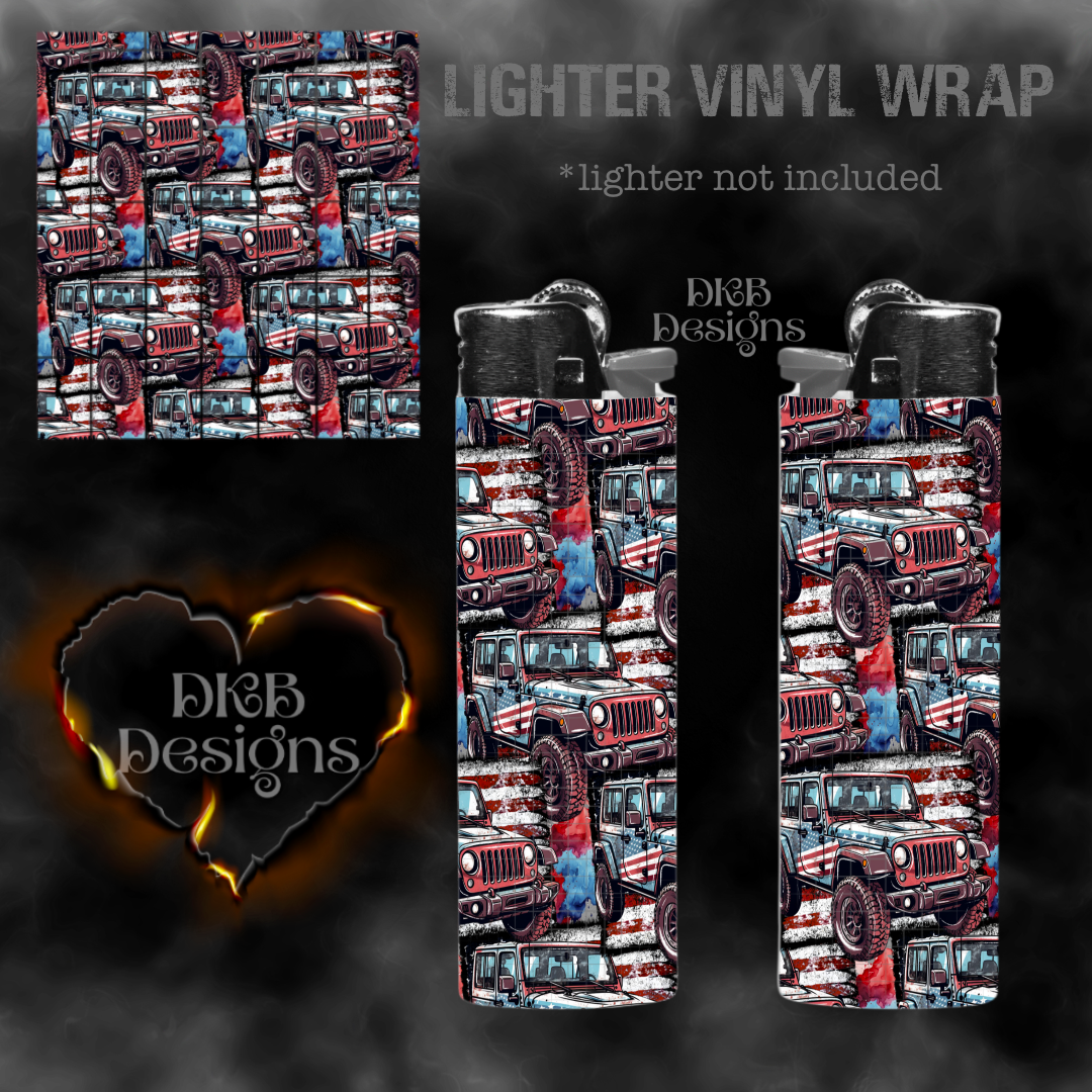 Flag jep lighter vinyl wrap