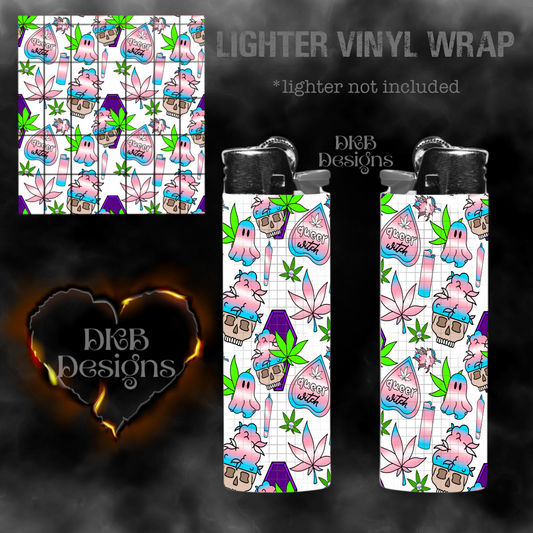Queer witch lighter vinyl wrap
