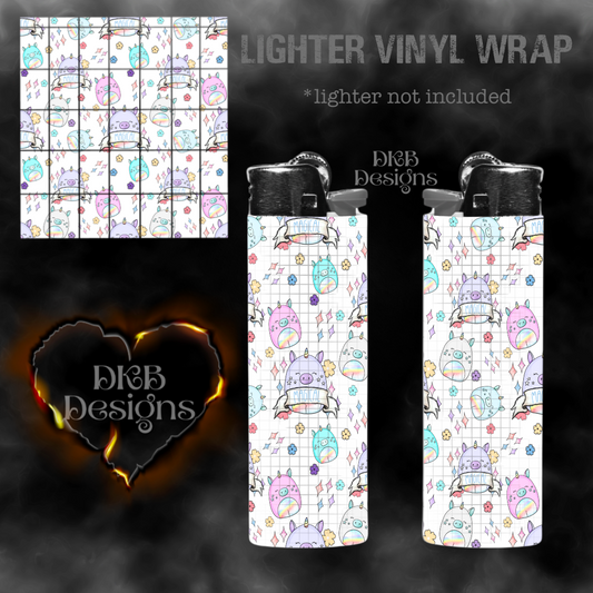 Squish unicorns lighter vinyl wrap