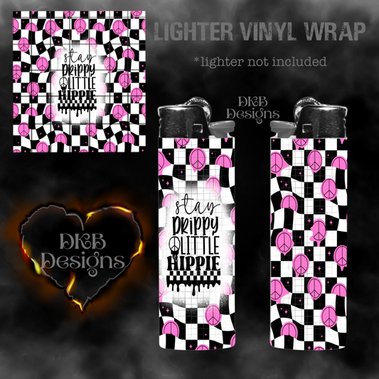 Stay drippy pink vinyl lighter wrap