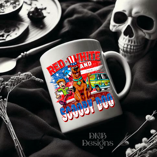 Red white and SD UV DTF