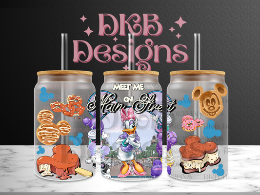 Main street 3 16oz glass can UV DTF