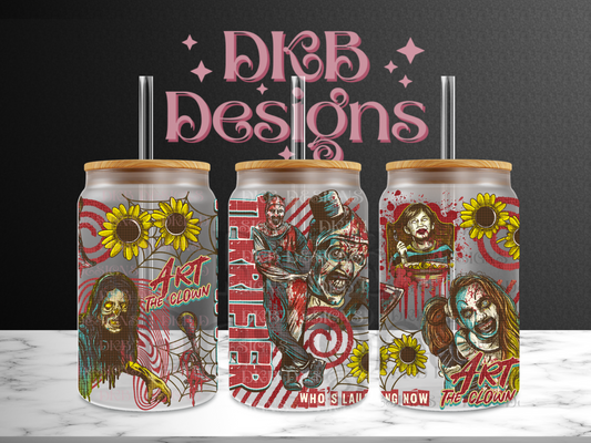 Art 16oz glass can UV DTF