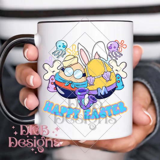 Happy easter eggs UV DTF