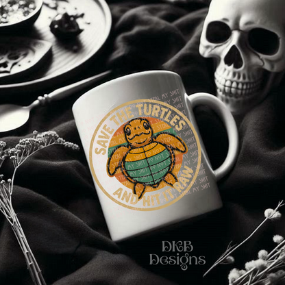 Save the turtles UV DTF