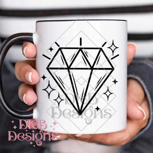 Diamond black UV DTF