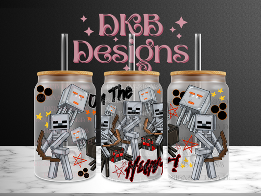 On the hunt 16oz glass can UV DTF