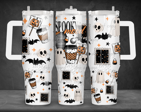 Spooky mood 40oz Tumbler UV DTF